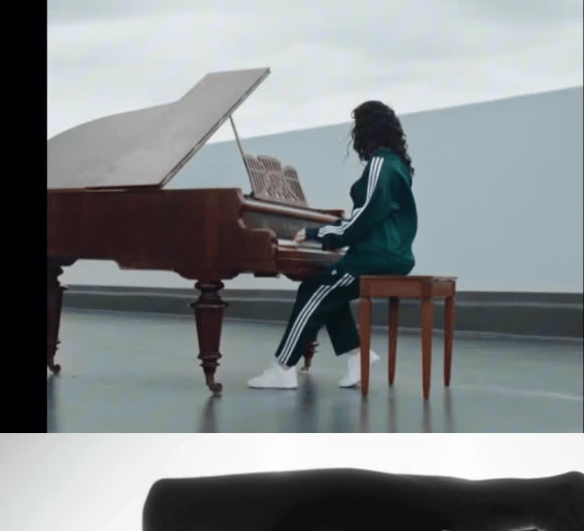 Commercial production still with piano
